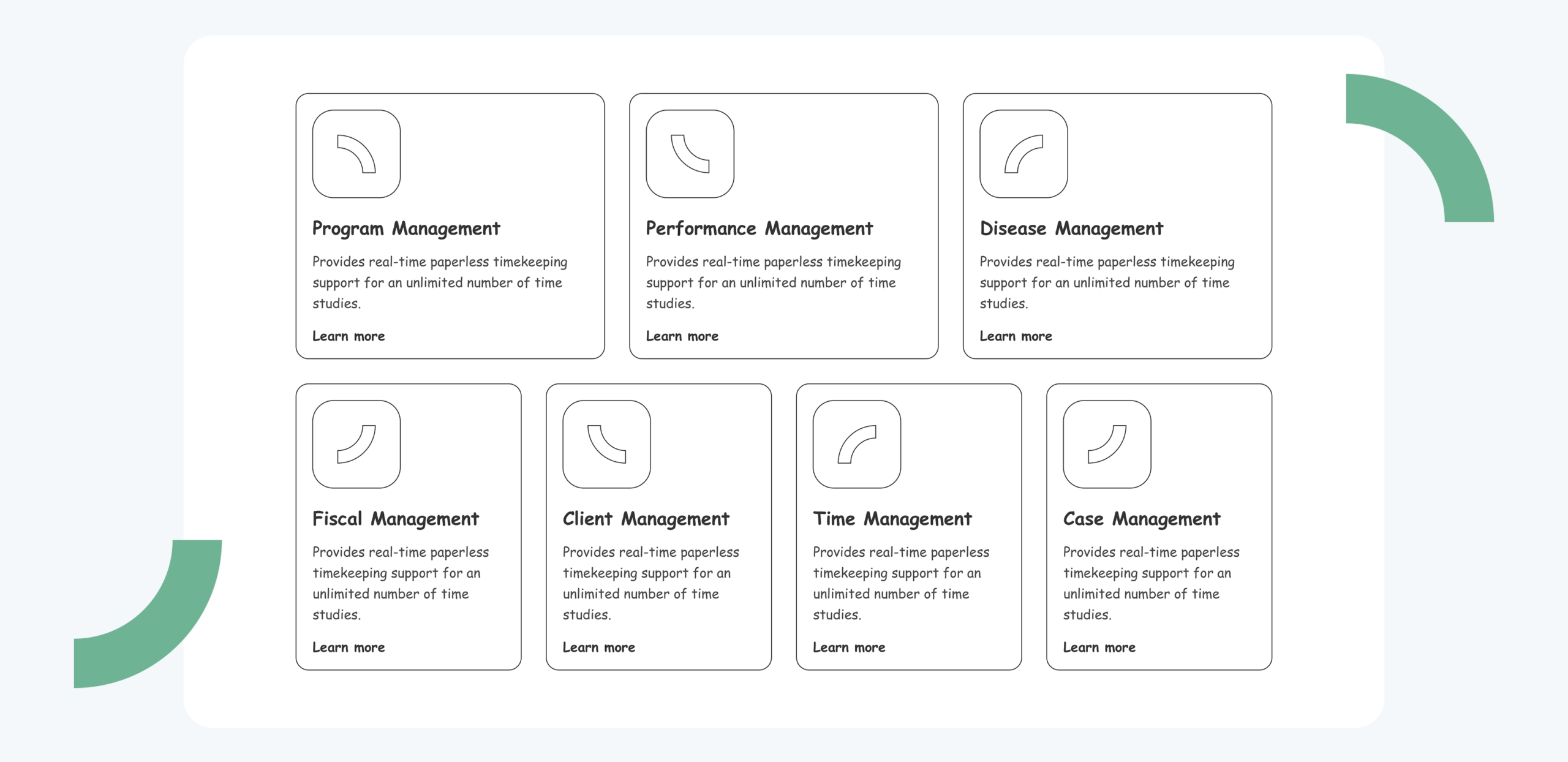 Care Suite module interface before the redesign.