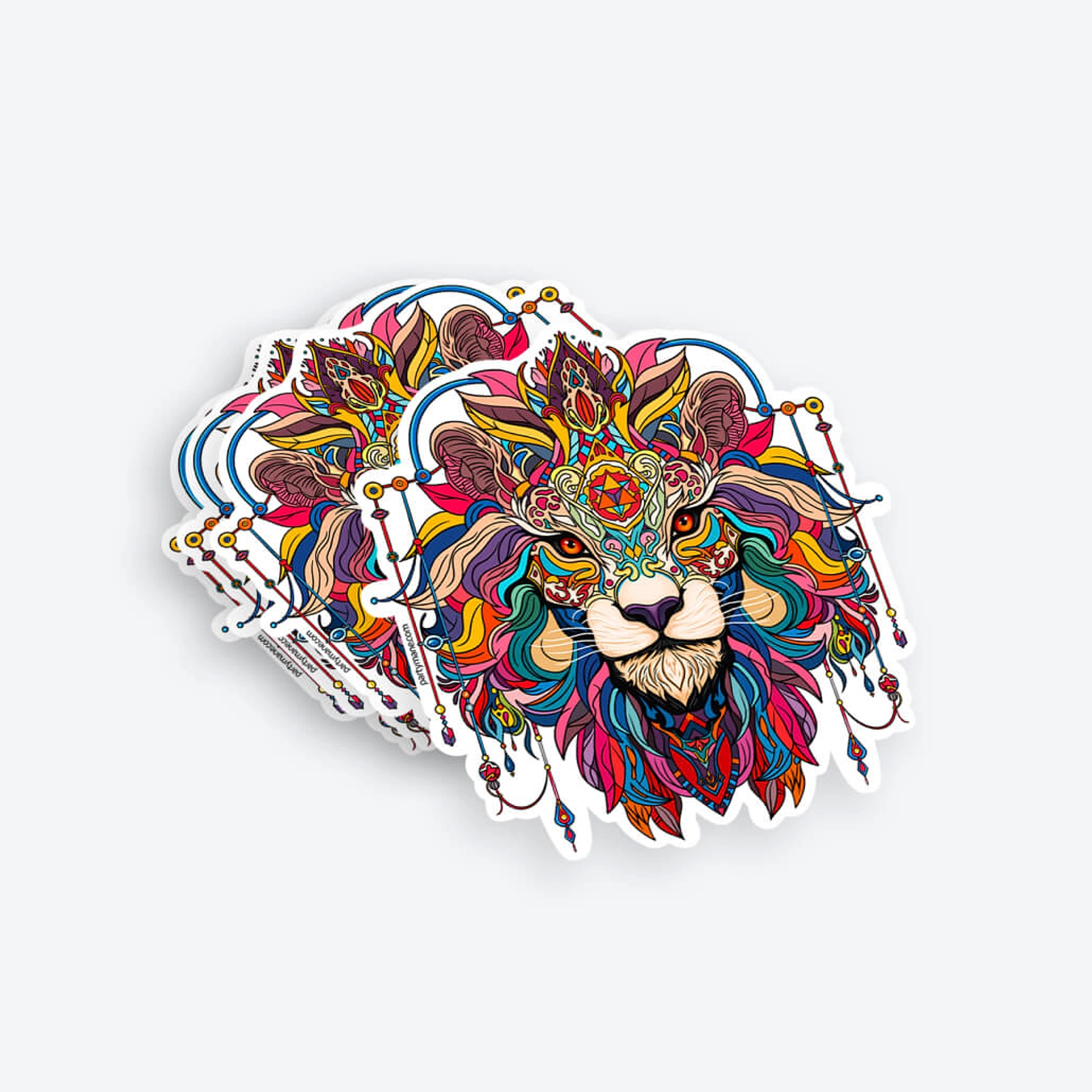 Party Mane colorful sticker design.