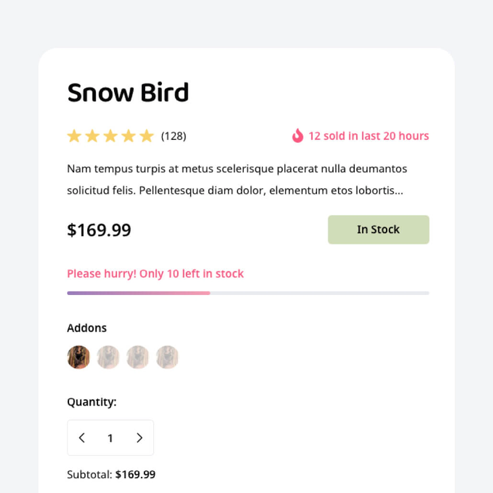 Party Mane e-commerce product page interface.