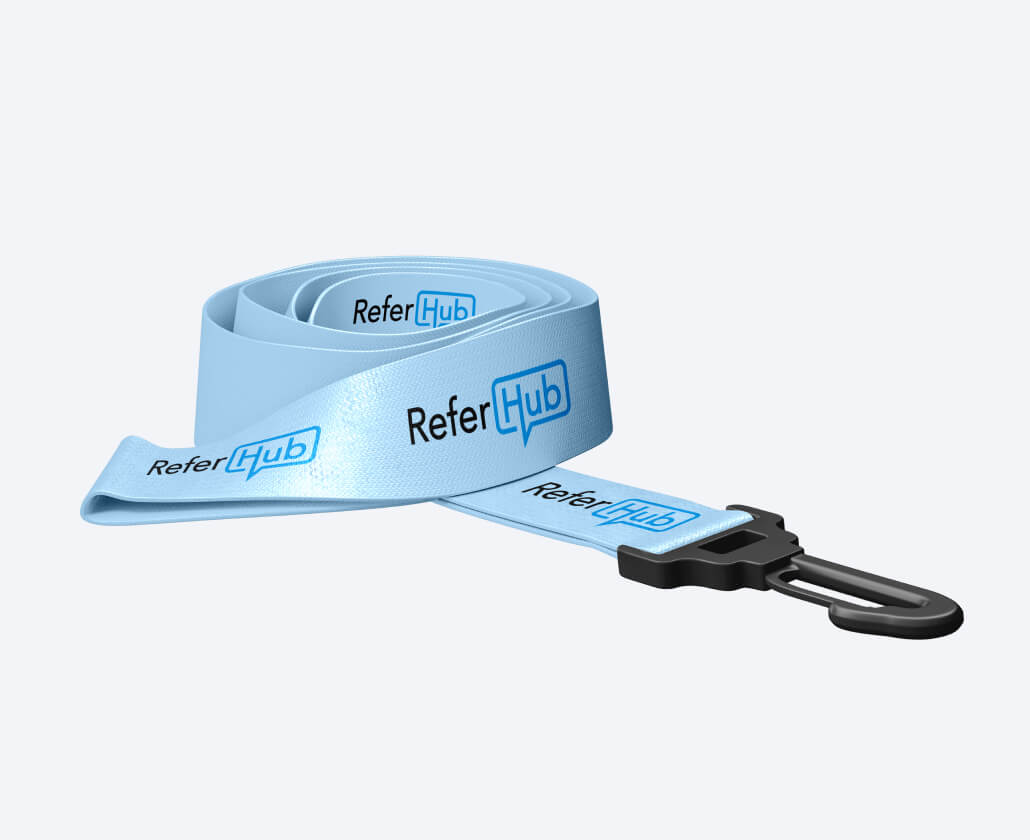 ReferHub branded stationery and visual identity materials.